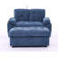 Fauteuil de loisir, fauteuil inclinable double, dossier réglable manuellement, accoudoirs rembourrés, port de charge USB latéral et support pour téléphone, livré avec un repose-pieds de rangement assorti-2135593284