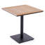 Table de patio extérieure 27 po - Plateau en plastique d'aspect bois, thermolaqué résistant aux intempéries pour la pelouse / terrasse / bord de piscine