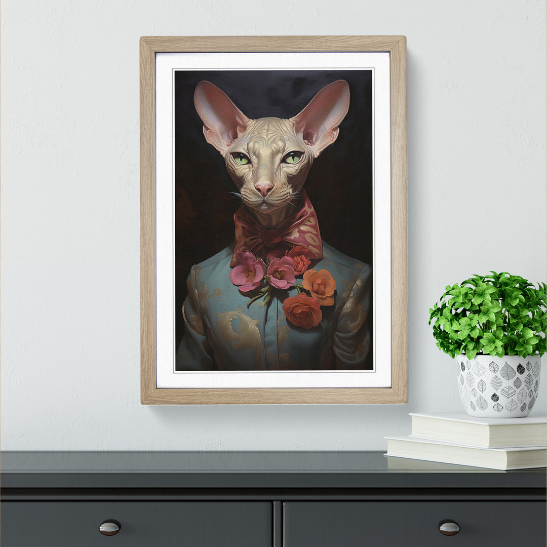 Sphynx Cat Orphism - Framed Print