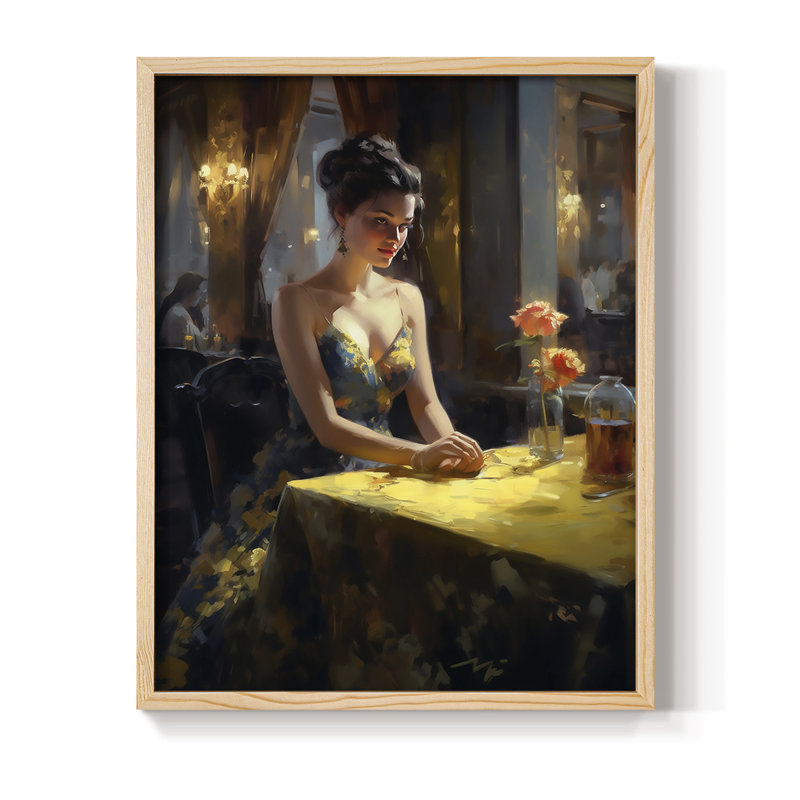 Reproduction encadrée WOMEN Series CDLVII - bois massif, Naturel, H 11 po x l 9 po