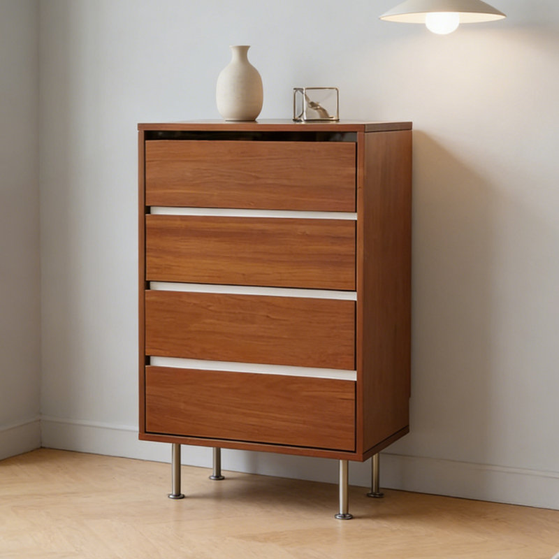 Armoire de rangement rétro à 4 tiroirs de style rétro