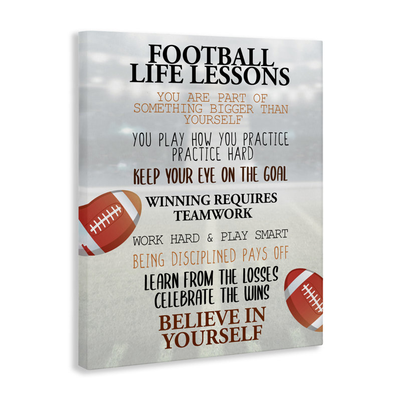 Football Football Lessons, conception de Kim Allen, H 20 po x l 16 po