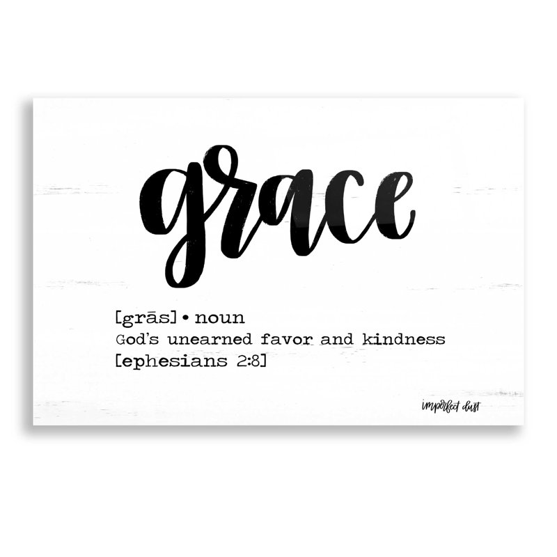 «Grace» par imperfect dust - art textuel non encadré, H 16 po x l 24 po x P 0,2 po