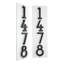 Floating Stand-Off 4-Number Vertical Sign, White /W/ Black Modern Font Numbers-610161374