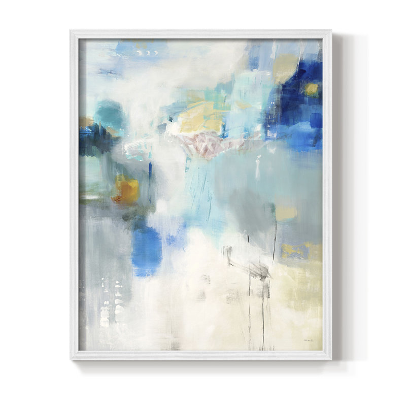 Celeste Motion I, reproduction encadrée - bois massif, Blanc, H 14 po x l 11 po