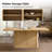 Arnolec 70''W Modern Farmhouse 8-Person Solid Wood Frame Oak Dining Table with Storage-299893292
