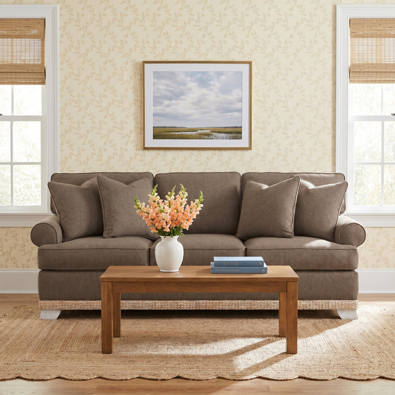 Canapé 90 po avec coussins réversibles Fairwind, Sunbrella rayé vert 6204-43