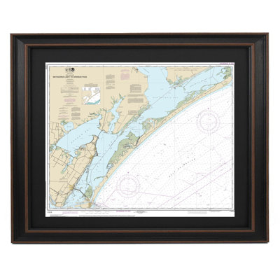 Matagorda Light To Aransas Pass | Nautical Chart | Framed Print