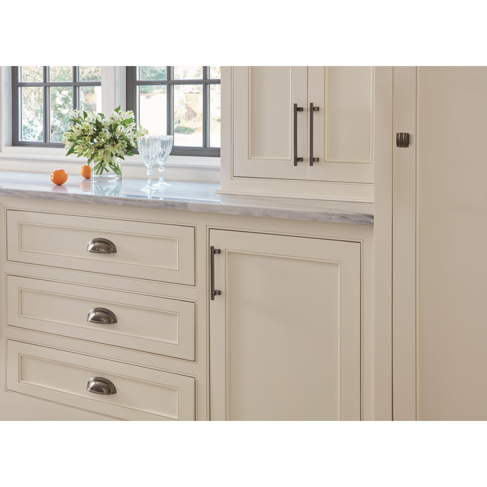 Ashby 4" Cup Bin Cabinet Pull, Satin Nickel