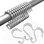 Stainless Steel Roller Ball S Shaped Shower Curtain Hooks