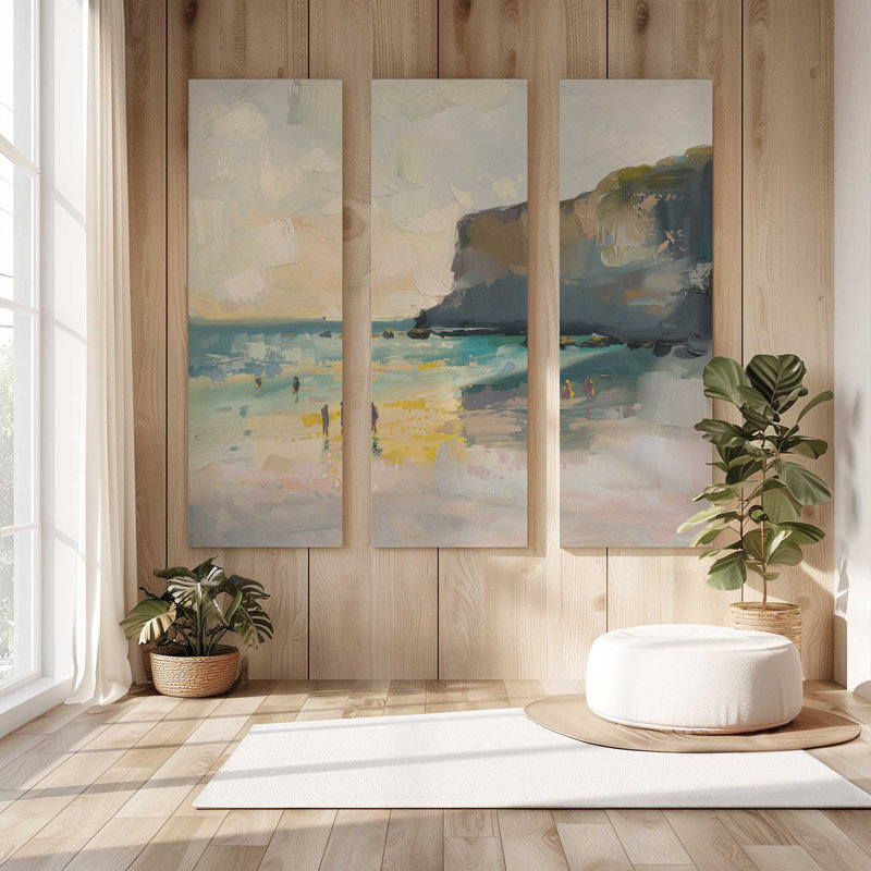 Seascape Sonata v2 | 2 Panel Split Large Canvas Print, 48" H x 48" W