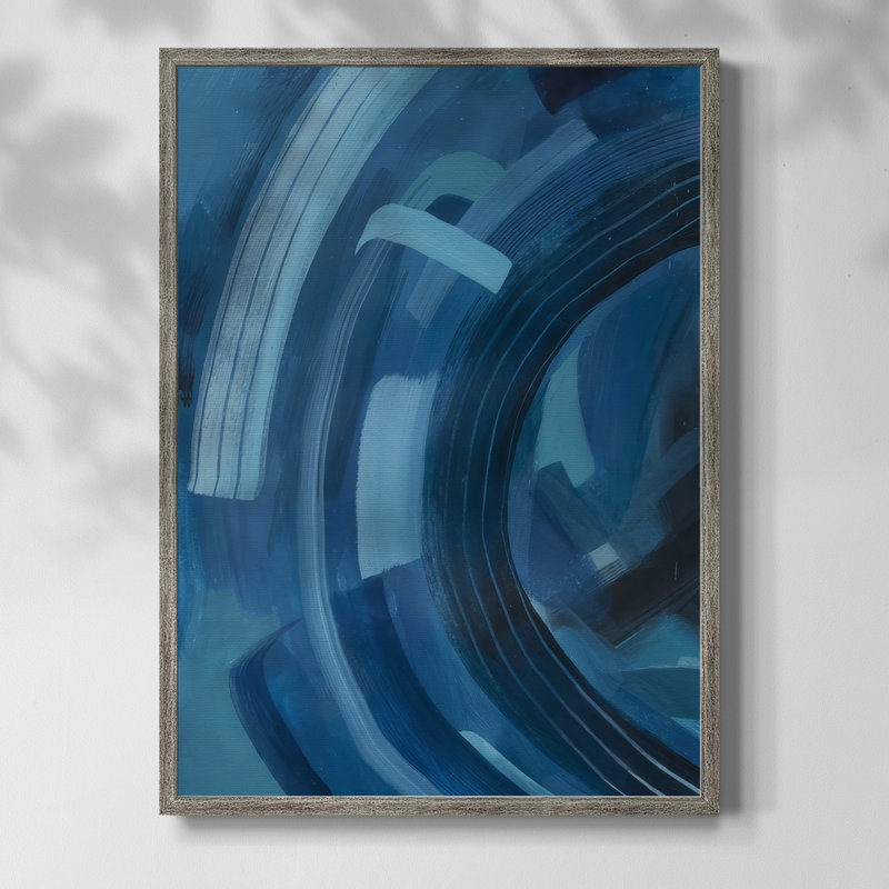 «Blue Sighs II», reproduction encadrée - bois massif, H 11 po x l 9 po