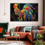 Ensemble de coq abstrait multicolore sur toile 3 pièces-1860563751