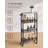 Slim Rolling Cart 5 Tier Storage Cart Narrow Cart with Handles, Metal Frame-113673957-113673958