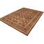 Tapis brun / beige / rouge en laine noué à la main à motif oriental 9 pi x 12 pi 3 po Roby