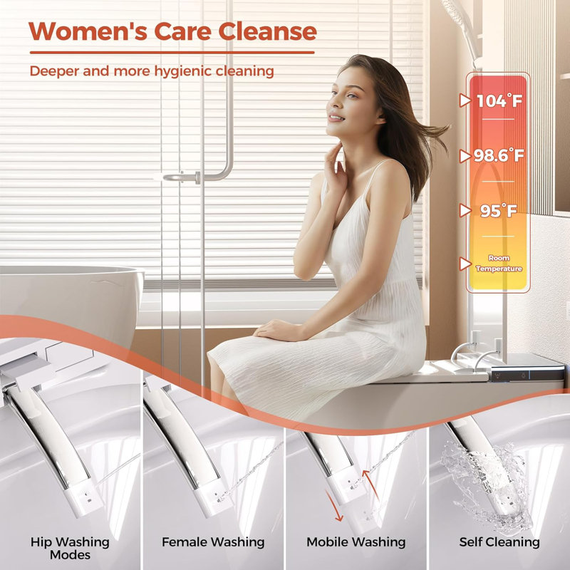Smart Toilet, One Piece Toilet With Bidet Built In,modern Elongated Toilet With Built-in Tank, Heated Toilet Seat, Bidet Warm Water, Dryer, Automatic Toilet Flusher, Foot Sensor Operation
