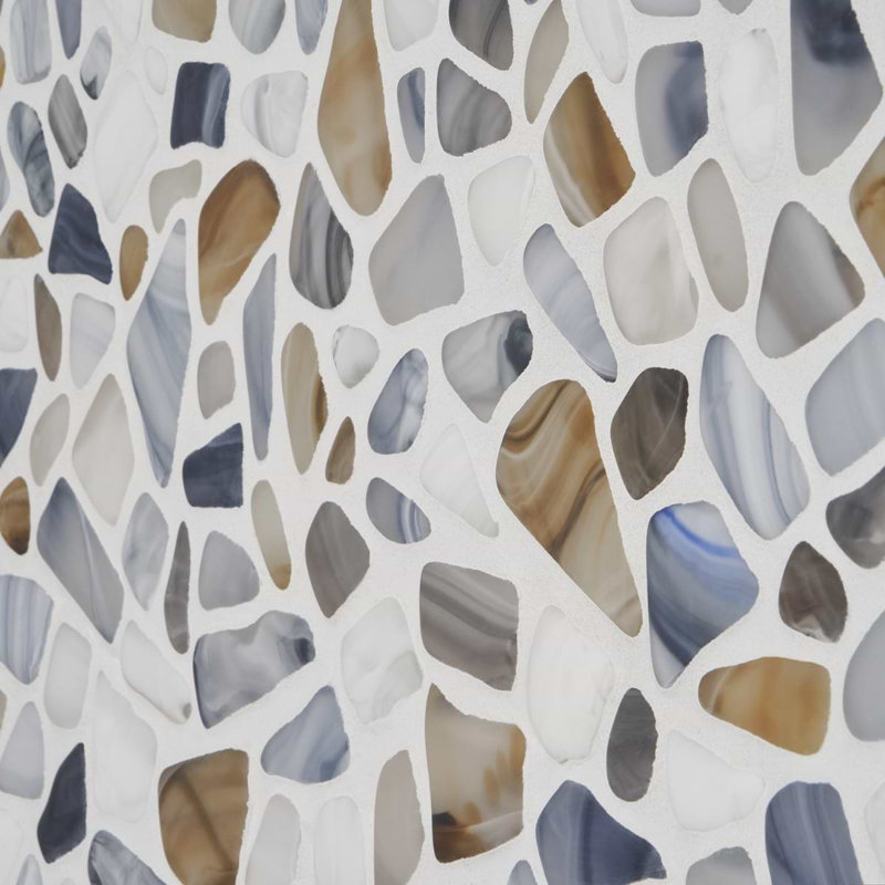 Riverglass 12x12 Frosted Glass Mosaic Tile
