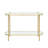 Tamsin 48" Tempered Glass and Metal 2-Tier Console Table