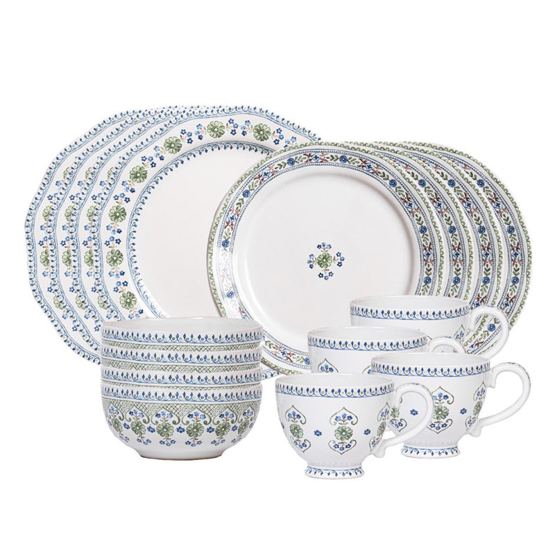 Villa Seville 16 - Piece Place Setting - Chambray