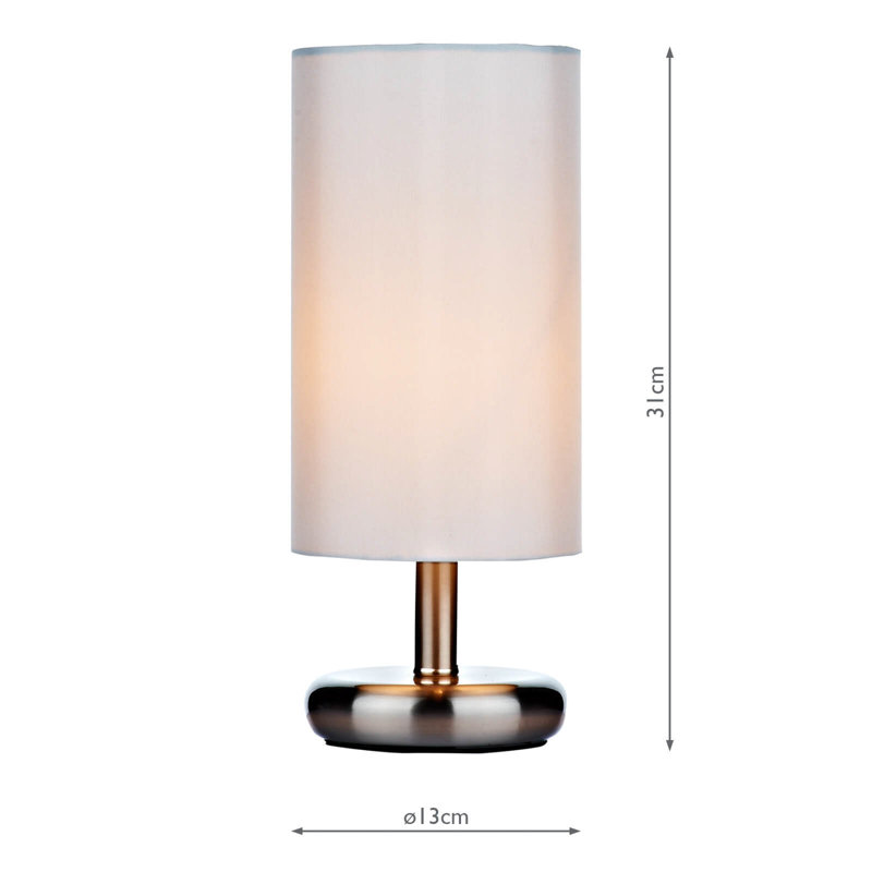 Kyra Metal Table Lamp, Cream