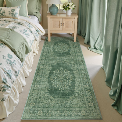 Tapis oriental lavable à la machine avec envers antidérapant Stella