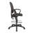 Jea Swivel Drafting Stool, Seat Tilt Lock, Loop Arms, Black Crepe