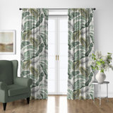 Frondosa  Seagrass Cotton Simple Top Pocket Drapery Panel Set of 2