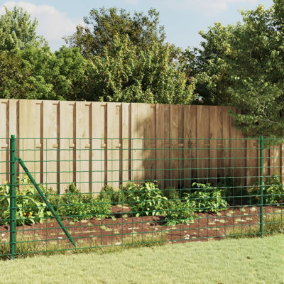 vidaXL Wire Mesh Fence with Flange