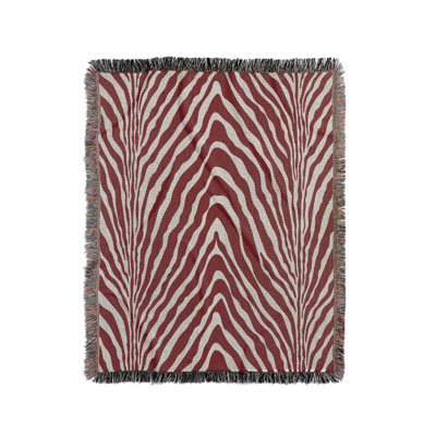 Zoe Animal Print Cotton Blend Blanket Throw