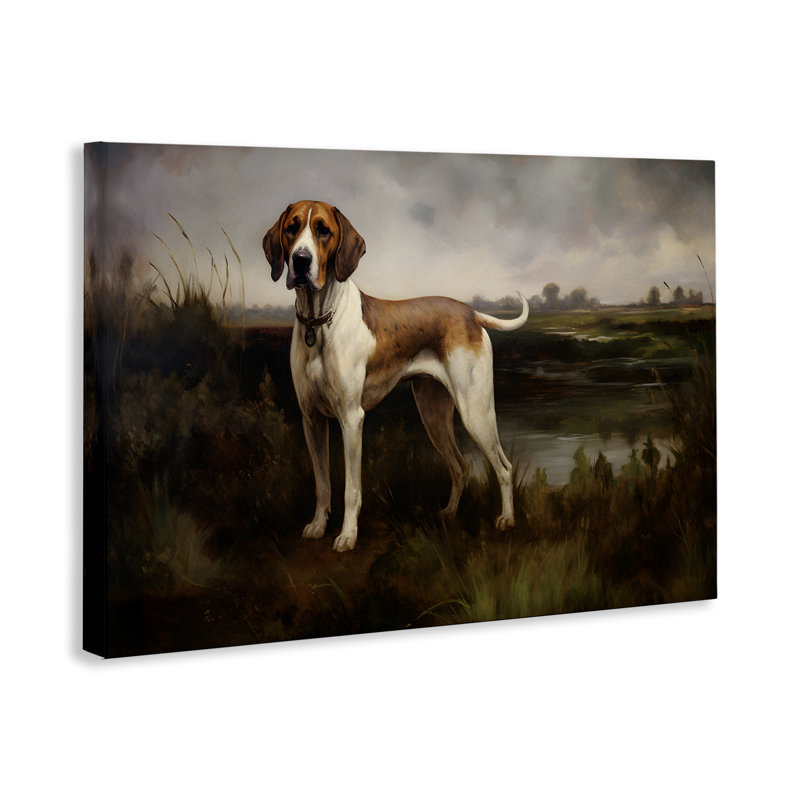 «On The Hunt Landscape», art mural sur toile par Petal Prints Design, H 16 po x l 24 po