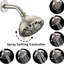 Pomme de douche en nickel brossé de 4,72 po de hauteur, 6 réglages, colmatage, débit de 1,8 gal / min, installation simple à 6 réglages dans le colmatage, gal / min, fonction rapide-120951936