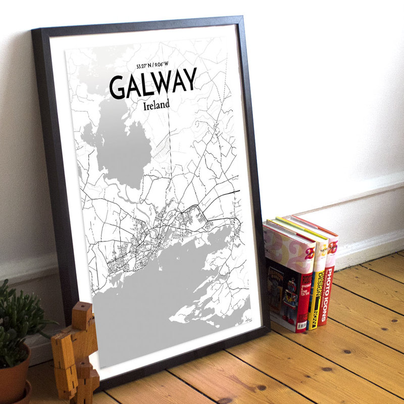 Galway City Map - No Frame Print, 43.2cm H x 27.9cm W x 0.1cm D