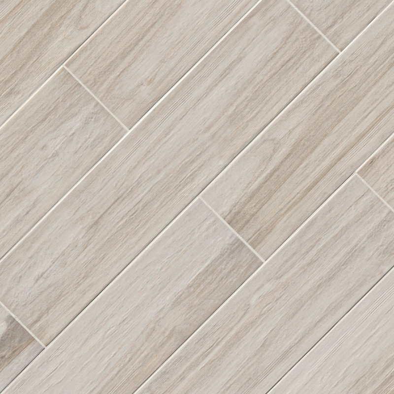 MSI Havenwood 8 in. x 36 in. Matte Porcelain Wood Look Floor and Wall Tile, Dove