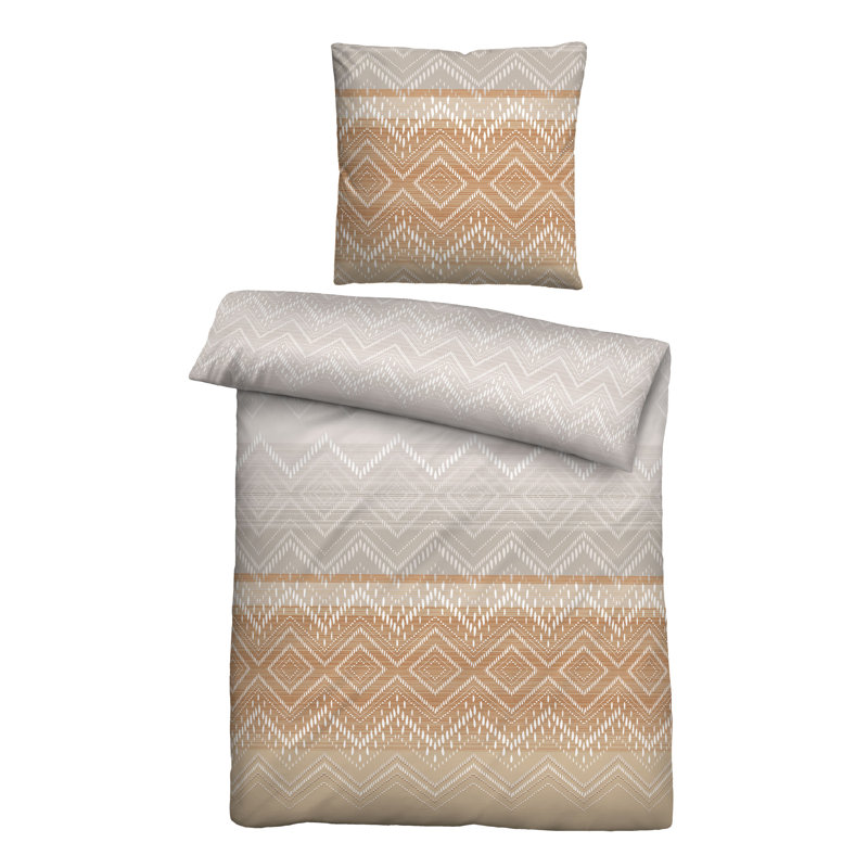 100% Cotton 57 TC 2 Piece Duvet Cover Set, 155 x 220 cm + 80 x 80 cm