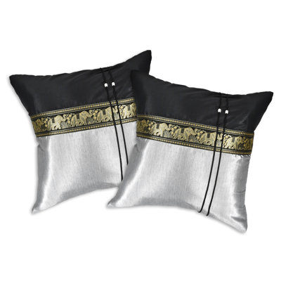 Embroidered Cotton Outdoor Pillow Cover