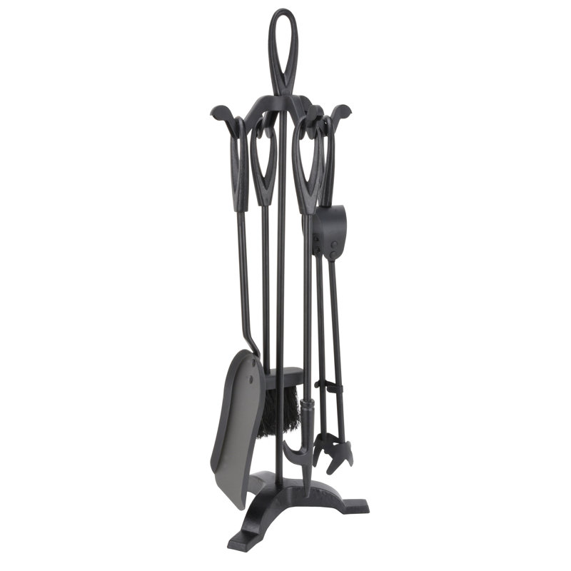 Fireplace Tool Set, Black