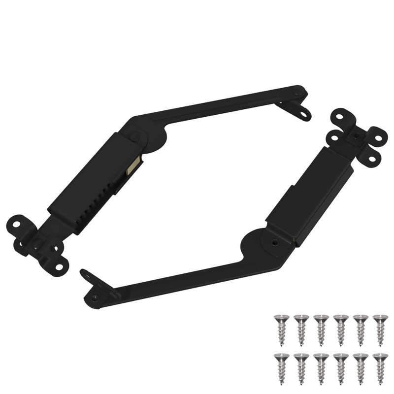 Vidaxl Lid Support Hinge Black Steel Hardware Furniture Metal Spring Mechanism