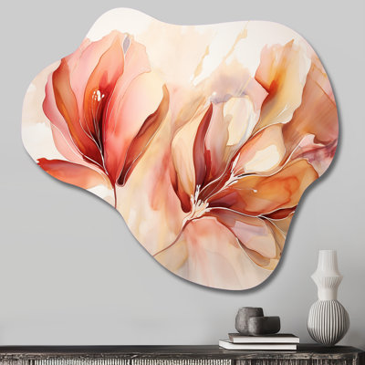 Vannes - Asymmetrical Abstract Botanicals Metal Wall Art, Unique Shape Metal Wall Sculpture Print