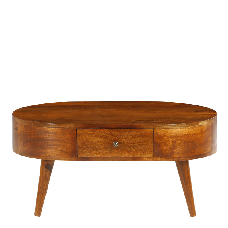 Aveline Solid Wood Four Leg Coffee Table with Storage