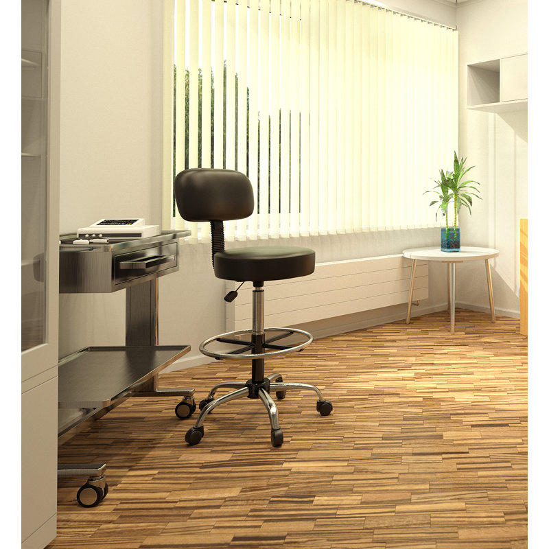 Vinyl Drafting Chair, Black