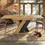 Extendable Metal Base Dining Table