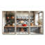 «Gray Country Kitchen Rustic Charm I», ensemble d'art mural de cuisine-107188013-107188016