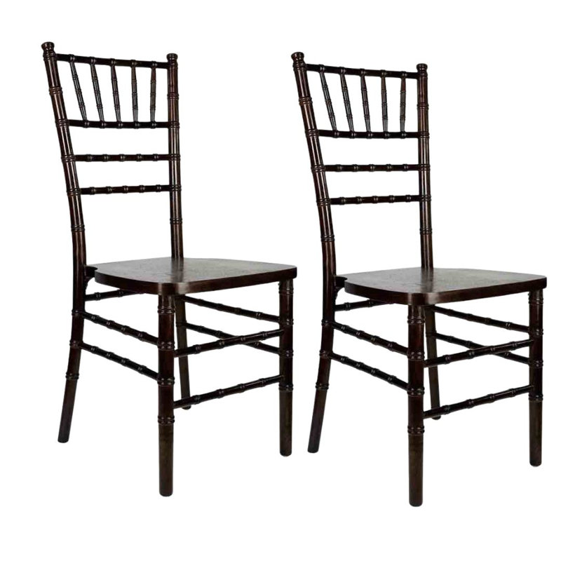 Ensemble de 2 chaises ToughWood Chiavari par Chivari, Espresso, 2