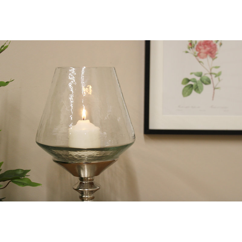 Metal Tabletop Tealight Holder, Silver