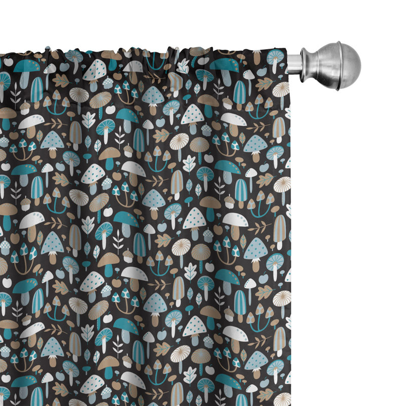 Mushroom Semi-Sheer Rod Pocket Curtain Panels, 28" x 84"