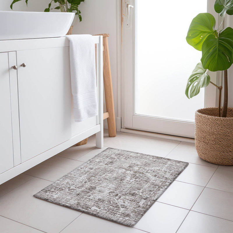Tapis moka lavable de qualité supérieure 1 pi 8 po x 2 pi 6 po Kelsa AMF41, Rectangle 1 pi 8 po x 2 pi 6 po