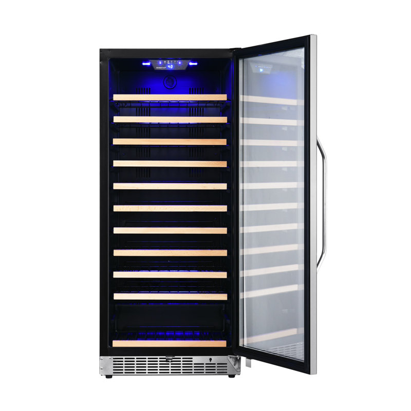 EdgeStar Dual Zone 46.88'' Freestanding 222 Bottle Wine Refrigerator with Reversible Door