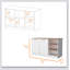 Ash 2-Door Kitchen Island with 3 Open Shelves, Ample Storage, and Modern Aesthetic for Efficient Kitchen Organization.