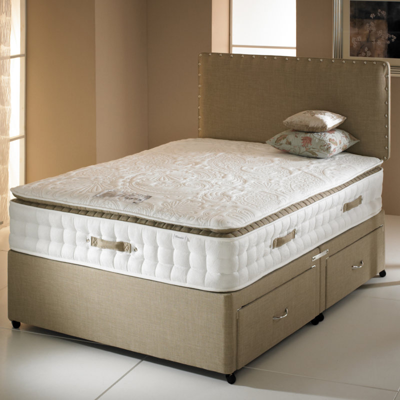 White Noise Pillow Top Pocket Sprung Mattress, Small Double (4')