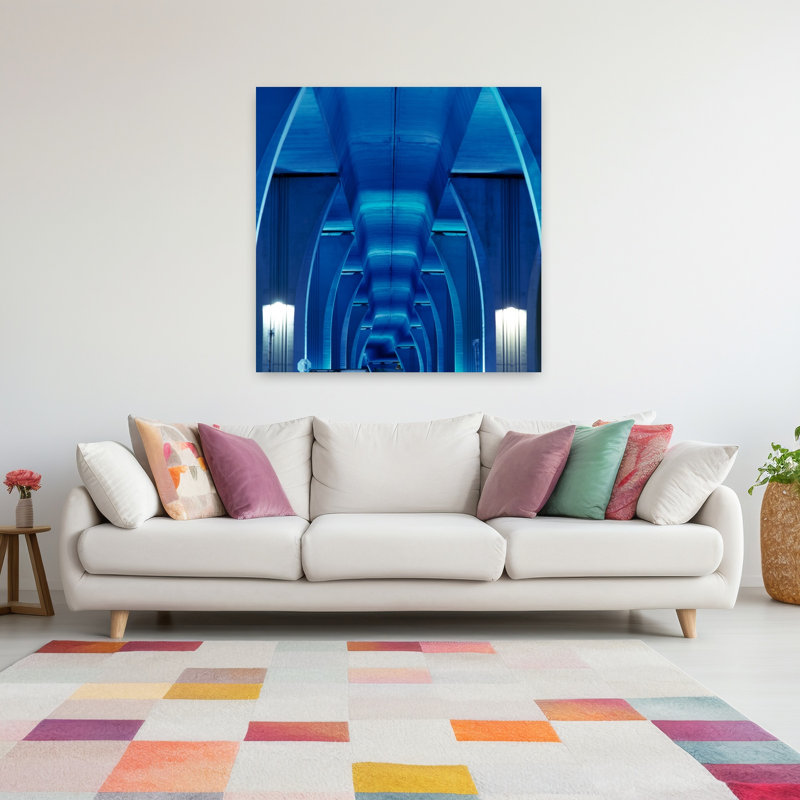 Pont de Miami, Floride, art moderne abstrait, H 48 po x l 48 po